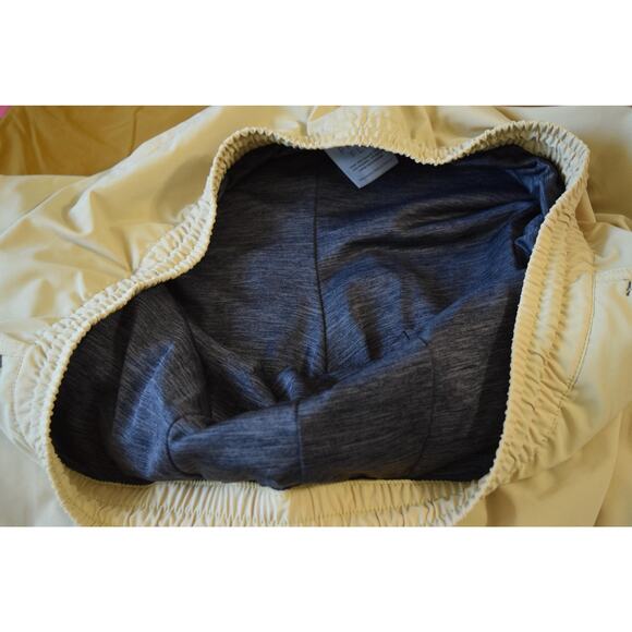 Free Fly Reverb Shorts Mens 2XL Yellow Lined Athletic Drawstring Pockets - Picture 4 of 4